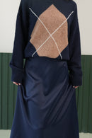 Yüksek Bel Akıcı Form Uzun Etek – Lacivert