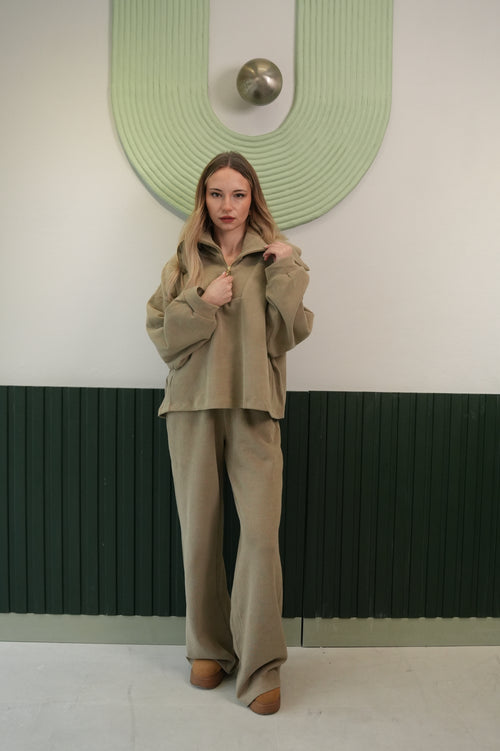 Fermuarlı Yaka Relax Fit Takım