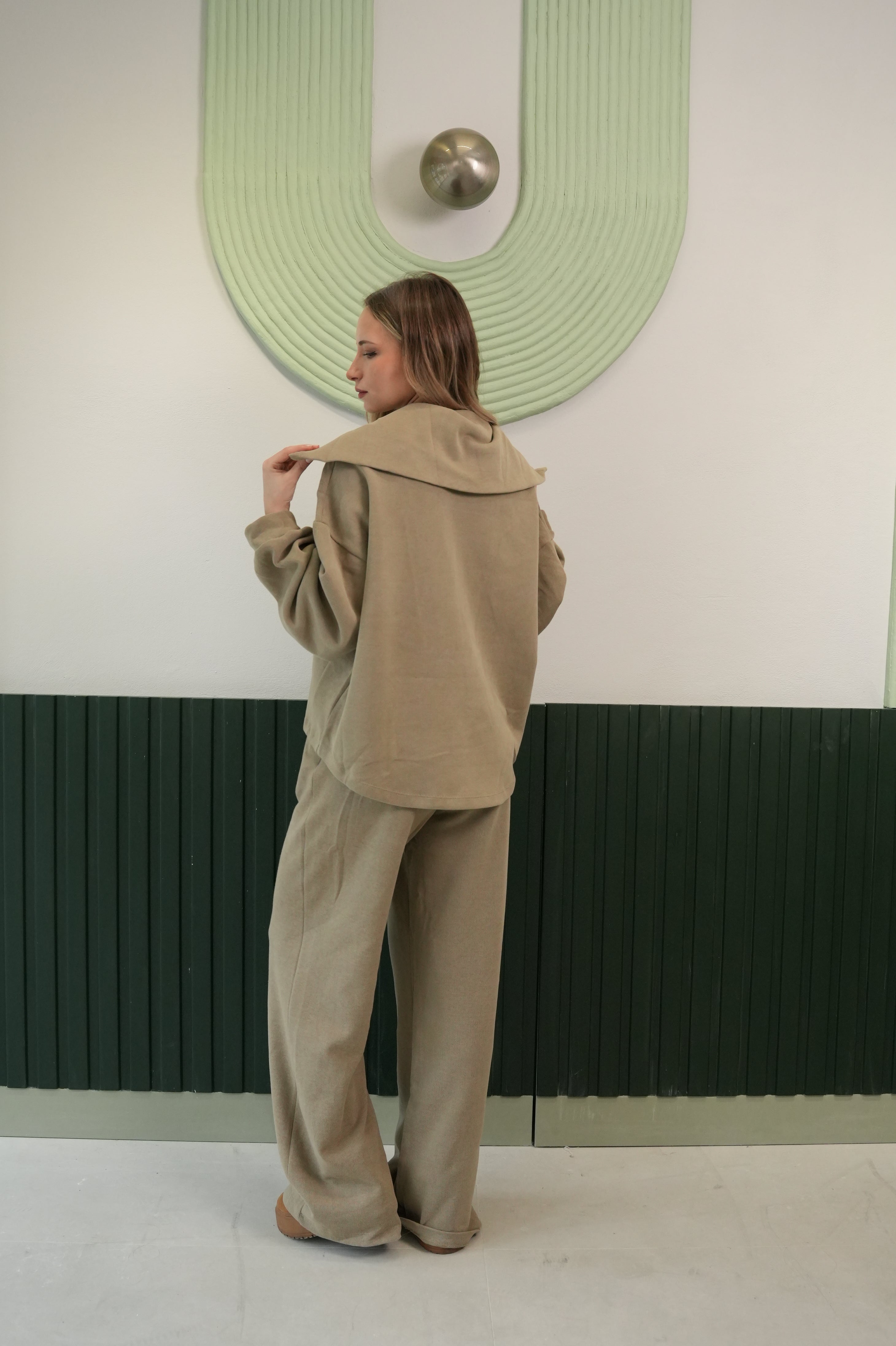 Fermuarlı Yaka Relax Fit Takım