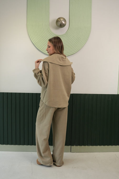 Fermuarlı Yaka Relax Fit Takım