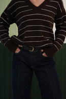 Yüksek Bel Geniş Paça Jean Pantolon - Lacivert