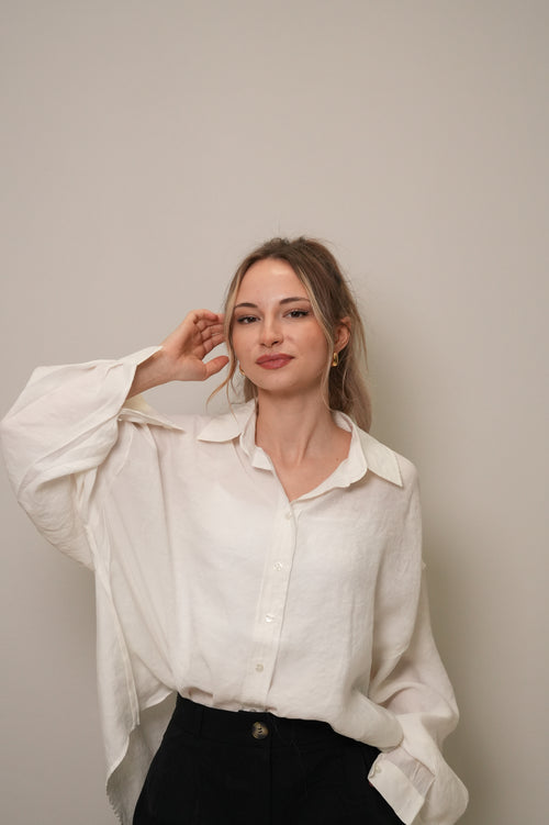 Oversize Düğmeli Gömlek