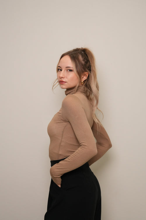 Vizon Boğazlı Parmak Geçirmeli İnce Dokulu Badi