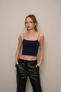 Kadın İnce Askılı Basic Atlet – Lacivert